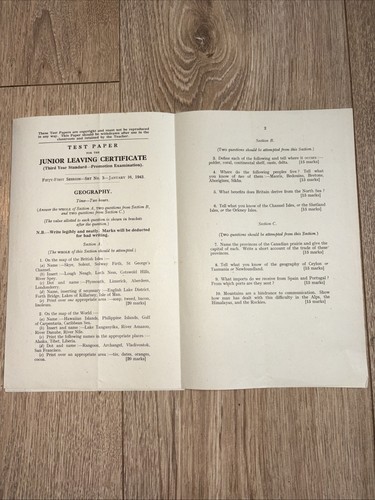 Test paper for jnr - jnr, leaving